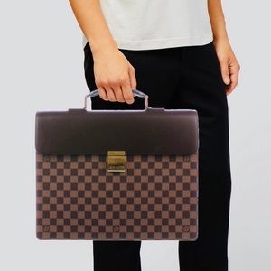 louis vuitton briefcase altona damier ebene pm brown